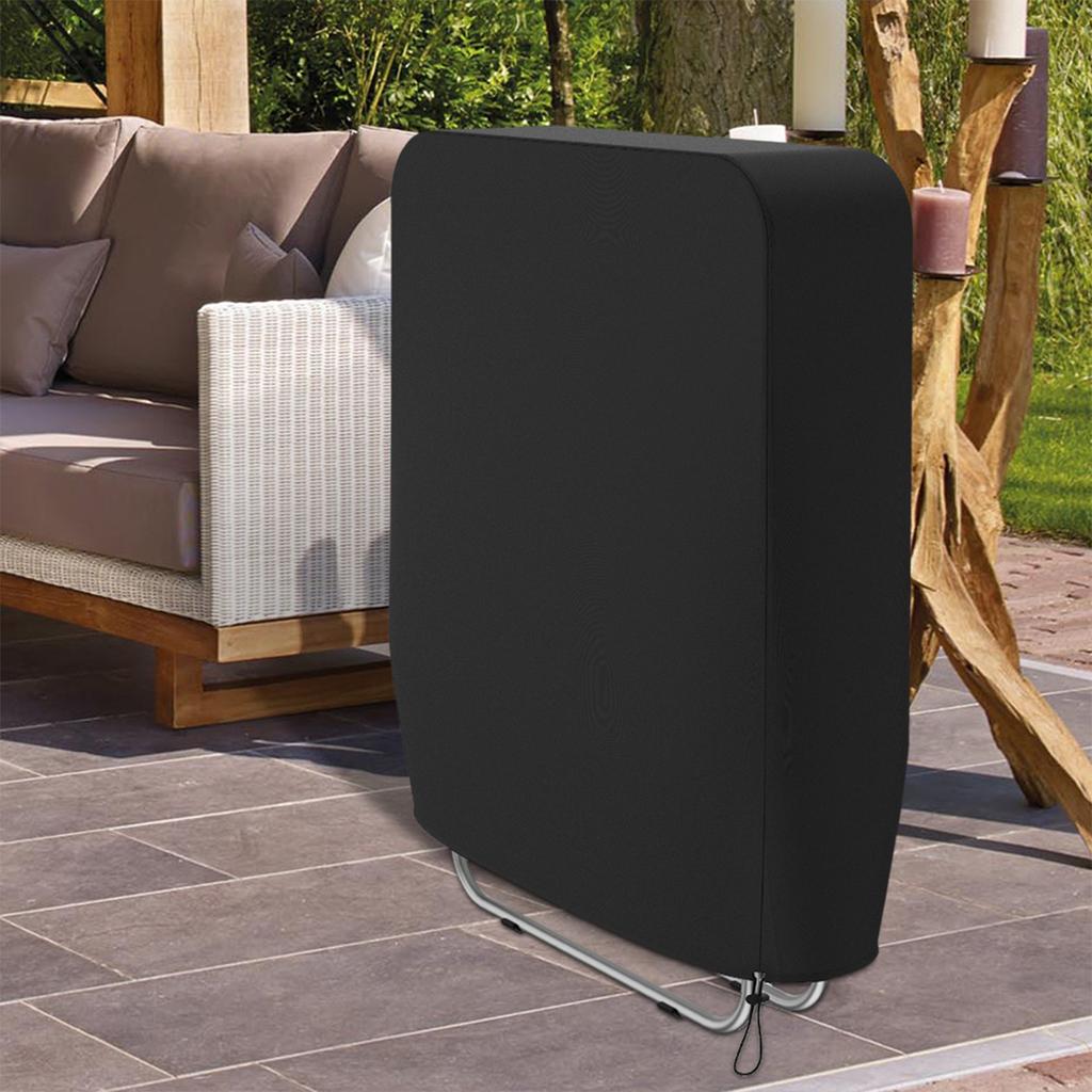 Black Waterproof Folding Chair Cover Outdoor Dustproof UV Protection Storage Bag For Reclining Furniture