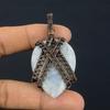 Moonstone 999 Copper Wire Wrapped Pendant, Handmade Gemstone Pendant, Gift For Mom Antique Jewelry
