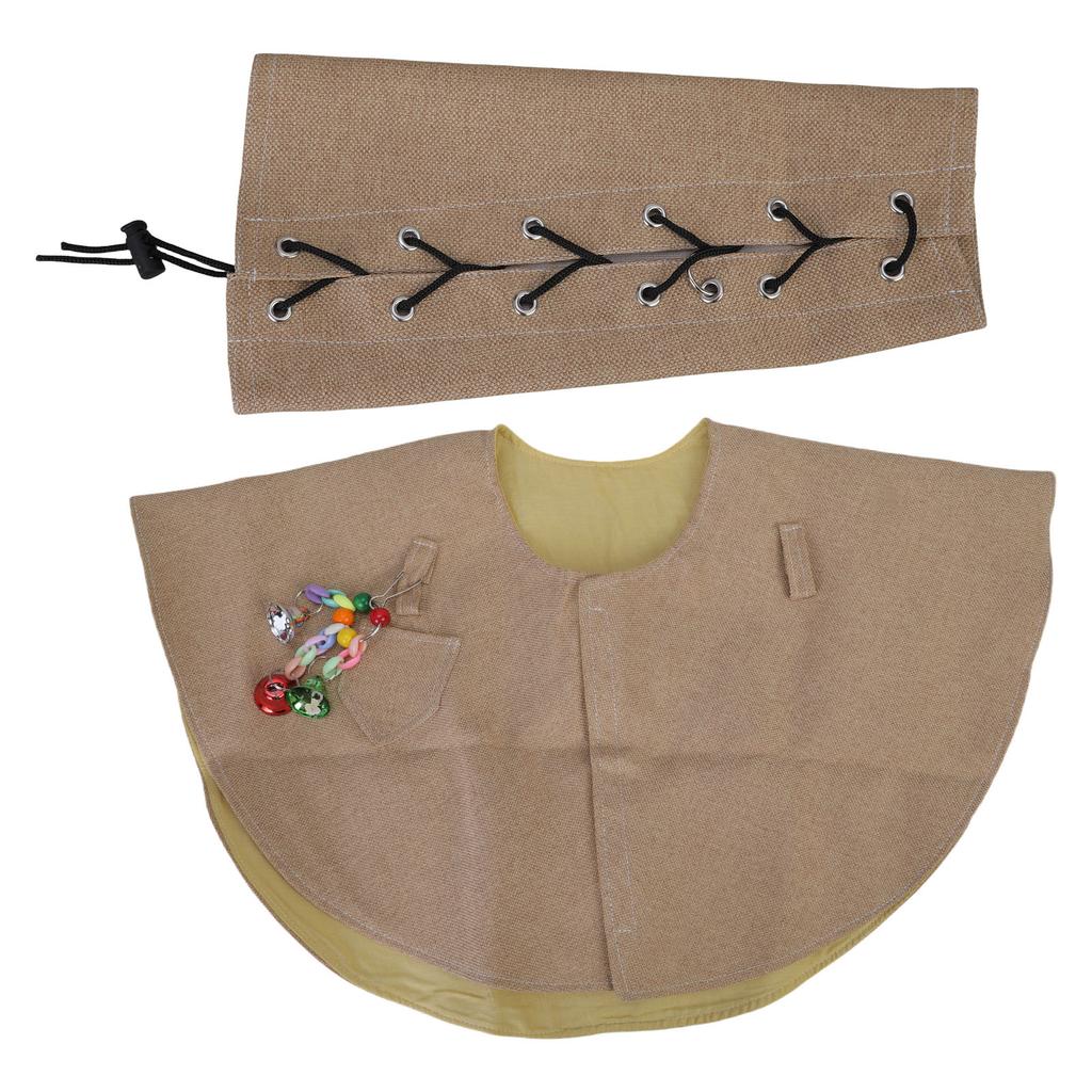 Parrot Antiscratch Shoulder Protector Arm Guard Set for Multifunctional Diaper Shawl with Adjustable Size for Bird Fun