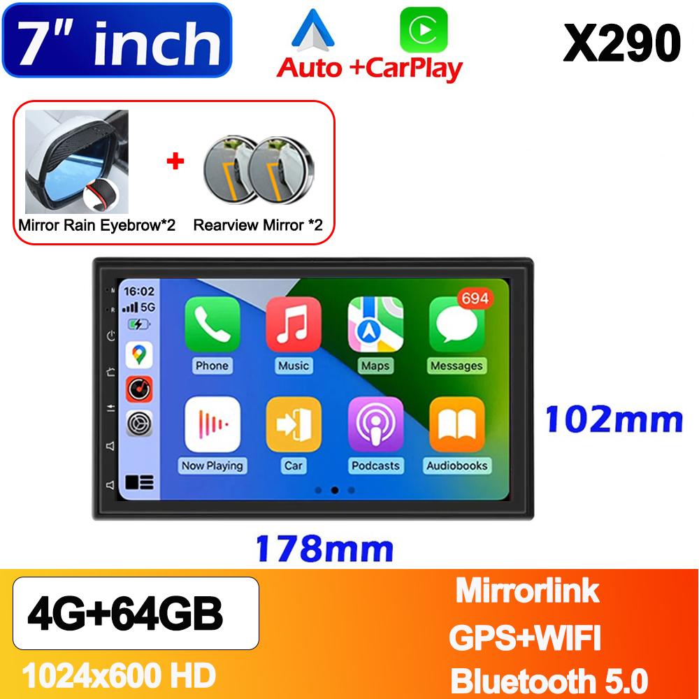 7/9/10 дюймов Универсальный Android 13 Автомобильный Радиоприемник 64G Авторадио Android 2 Din Автомобильный Радиоприемник GPS BT Центральный Мультимедиа Интеллектуальные автомобильные системы