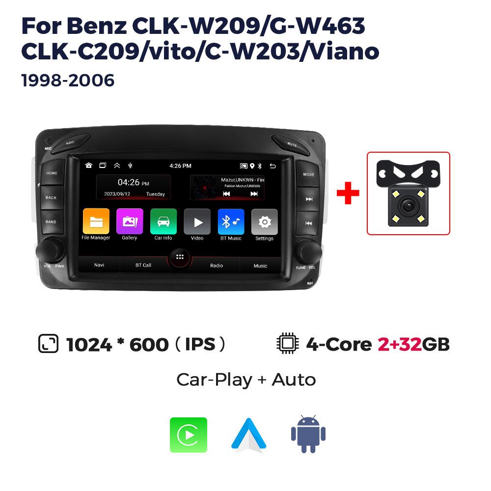 7" Android автомобильное радио для Mercedes Benz CLK W209 C209 W168 W203 W463 Vito Viano 1998-2006 GPS Carplay Auto Smart Systems