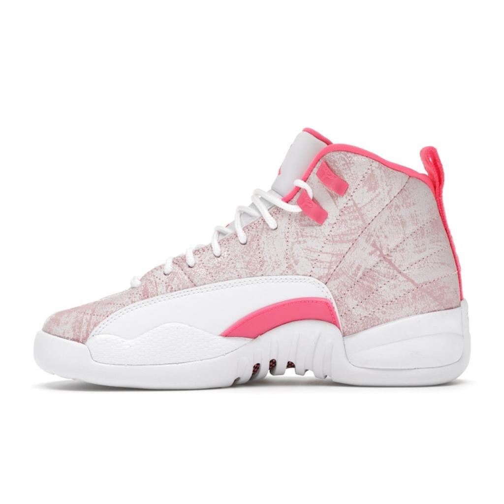 Кроссовки Air Jordan 12 Retro GS Arctic Pink Kids белые Arctic-Punch Hyper-Pink 510815-101