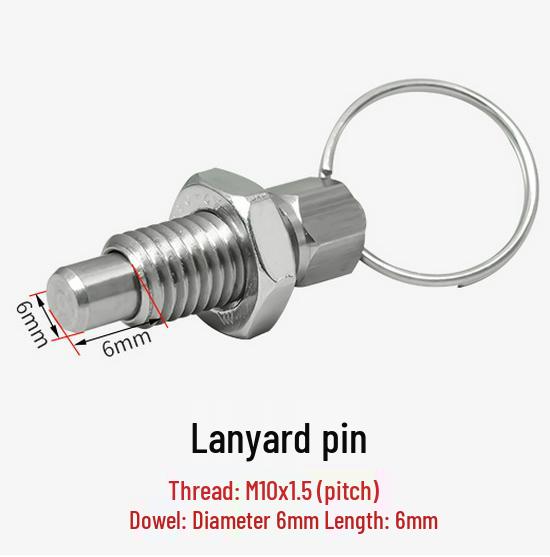 Стопорный штифт с кольцом - Крупная резьба, Нержавеющая/Углеродистая сталь, Оцинкованный, Различные характеристики