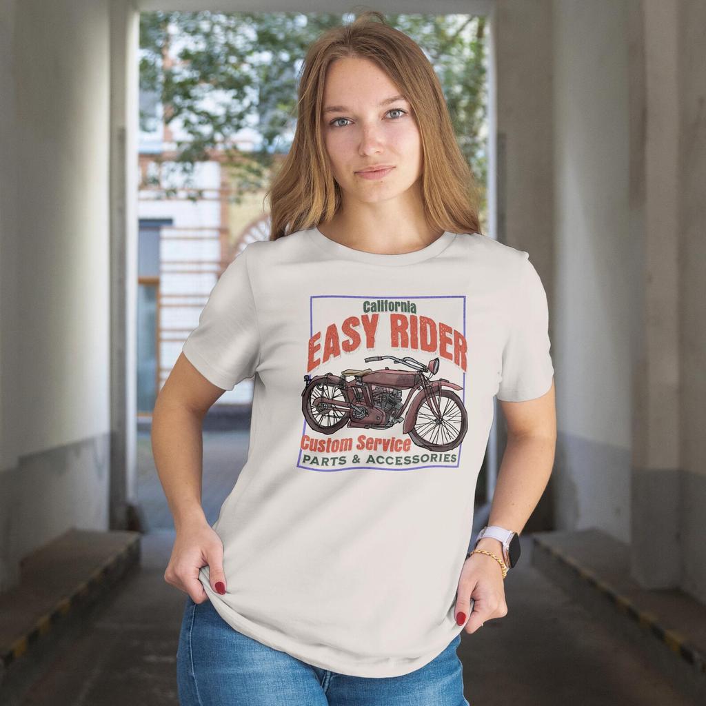 T-shirt for women, American Bike, Motorcycles, Classic Bikes Lovers, Mom Gift, Motorcycle Enthusiast, Garage, Winds, Rock, Vintage Bikes.