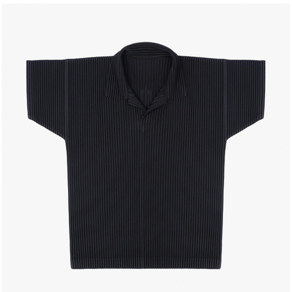 Мужская базовая футболка-поло с плиссировкой Issey Miyake, короткий рукав, Hp67jm530 15