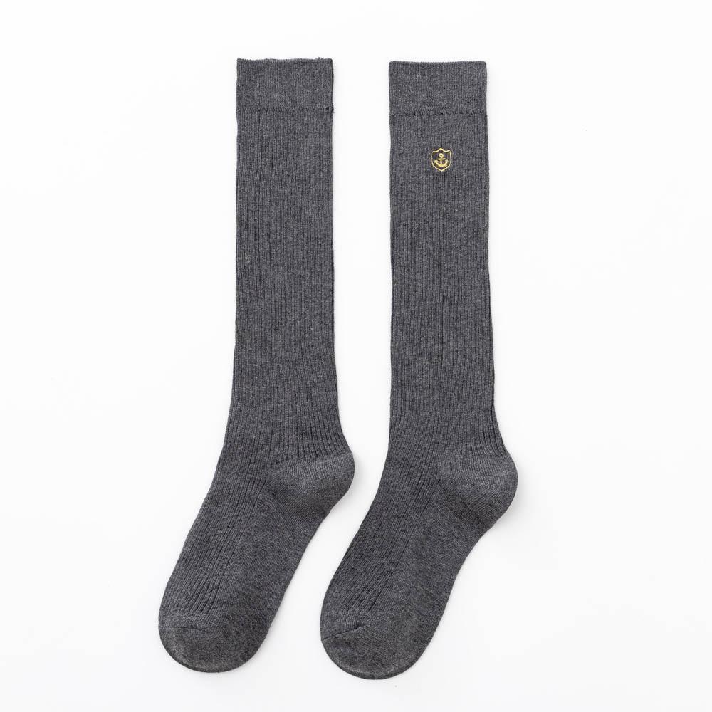 Длинные гольфы до колена, Высокие носки, Хлопковые однотонные носки до икры, Вышитые носки до середины икры, Ретро студенческие носки, Длинные носки