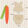 LIKENNY Rabbit Knit Hat Sleeping Art 100th Day Celebration Baby Photo Baby Shower Commemorative Photo Unisex Set, Costume, Costume, Prop, Gift,