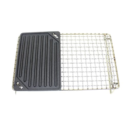 Tentmark Design Manly Grill Plate, Iron Plate, Suitable for Bonfires and Open Fires, Outdoor Camping, BBQ, Body and Grip Set, Includes Storage Bag