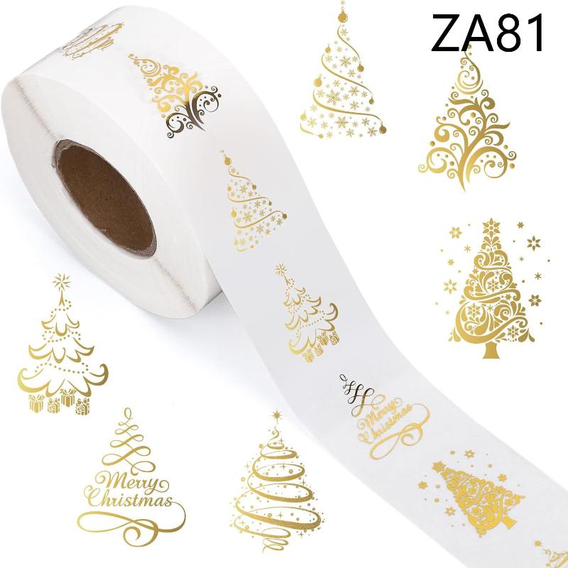 500 шт. 1 дюйм/2,5 см Прозрачные наклейки Счастливого Рождества Подарки Открытки Бирка Самоклеящиеся пломбы Этикетка Наклейки для скрапбукинга