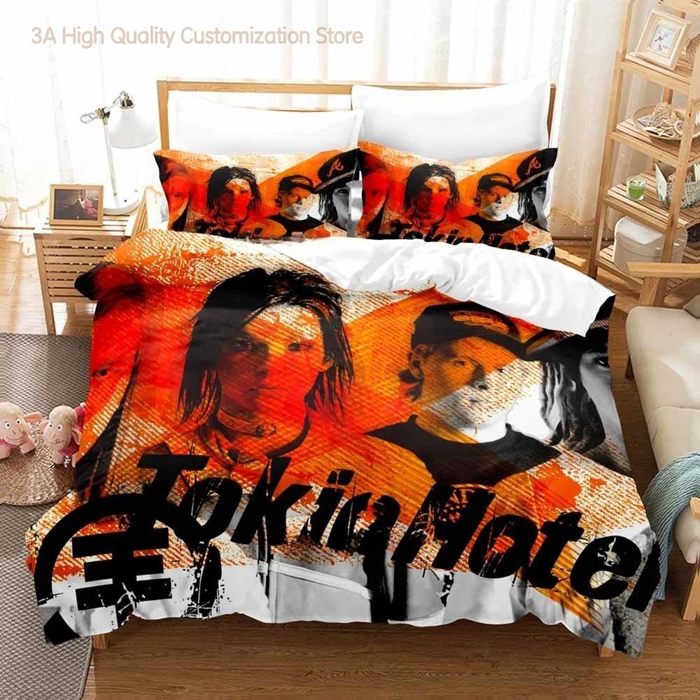 Постельное белье Tokio Hotel Односпальное Twin Full Queen King Размер Комплект постельного белья для спальни взрослых мальчиков Комплекты с пододеяльником 3D Аниме Комплект постельного белья