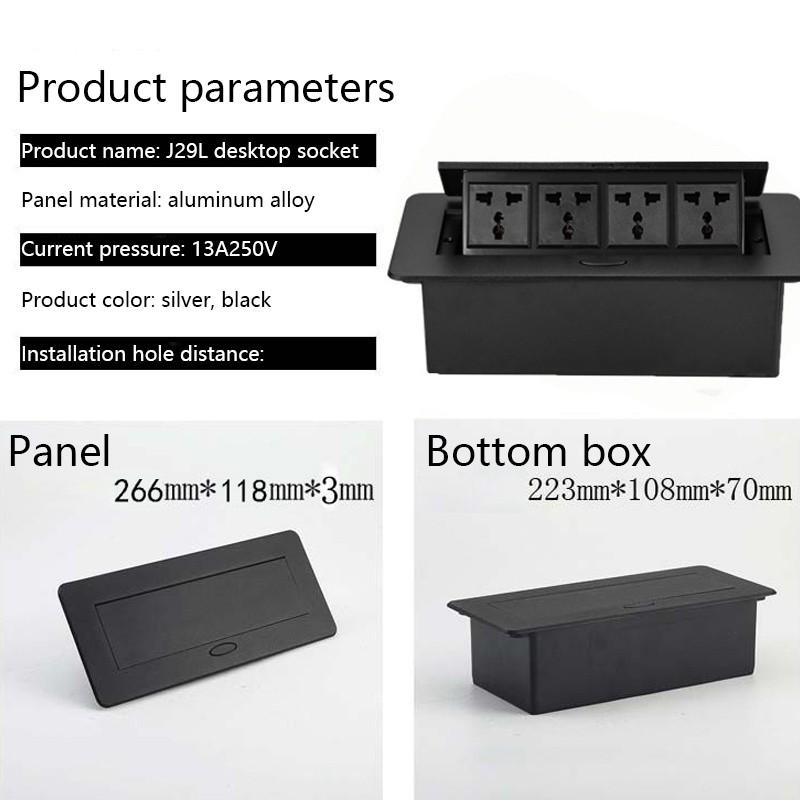Бытовая настольная универсальная розетка с USB, встроенная в столешницу, выдвижная настольная розетка