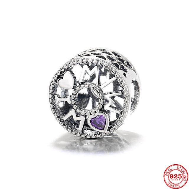 Neastamor Люблю тебя, мама, шарм-бусина в форме сердца, подходит для оригинального браслета, серебро 925 пробы, изготовление модных DIY украшений для женщин, подарок