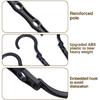 5pcs black plastic hangers, multifunctional hangers, space saving, efficient organization