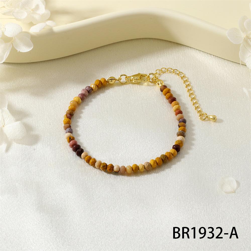 Simple Natural Semi-Precious Stone Fine Flash Bracelet, Amethyst Agate Bracelet, Daily Commuter Bracelet.