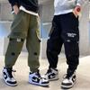 Весенне-осенние свободные модные комбинезоны для мальчиков - Повседневные брюки среднего и большого размера для студентов