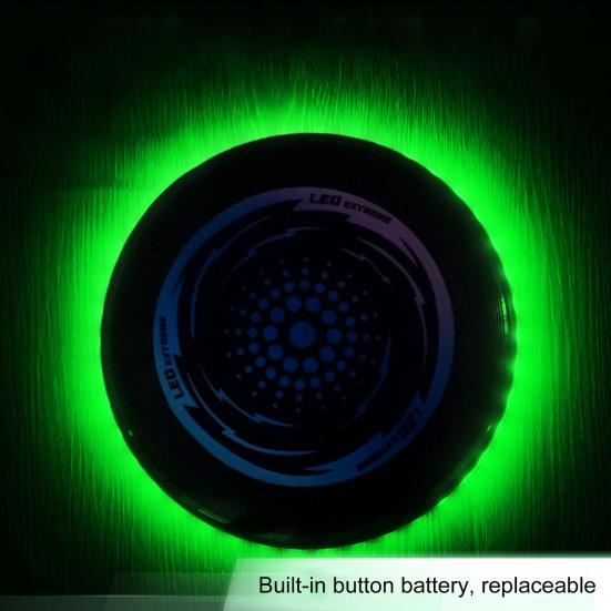 Kids Soft Flying Disc Toy Light-up Throwing Disc Game Outdoor Garden Lawn LED Flying Saucer Parent-child Family Game Boys Girls Gift