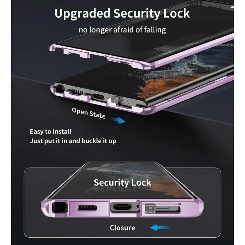 Чехол-книжка для OPPO Reno 11F/ 12F/ 8T 5G/ 12 Pro | Двустороннее стекло + Металлический бампер + Полная защита объектива