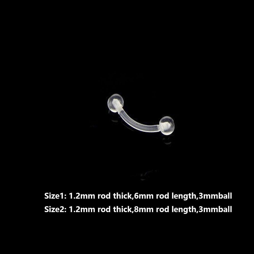 Transparent Piercing Retainer Hypoallergenic Nose Ring Body Jewelry Lip Ring Lip Ear Nose Tongue