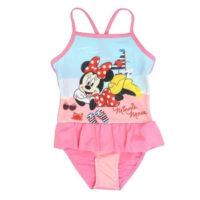 Maillot de bain Minnie - Disney - MIN23-0240 S2-5/6A - Rose - Fille - Licence Minnie - Enfant