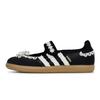 adidas Оригинальные Samba Jane 811 Производство, Объятия Ночи, Специальная Коробка для Обуви Туфли Мэри Джейн Женские Черные Белые JQ6445(Team80-S-BOX)