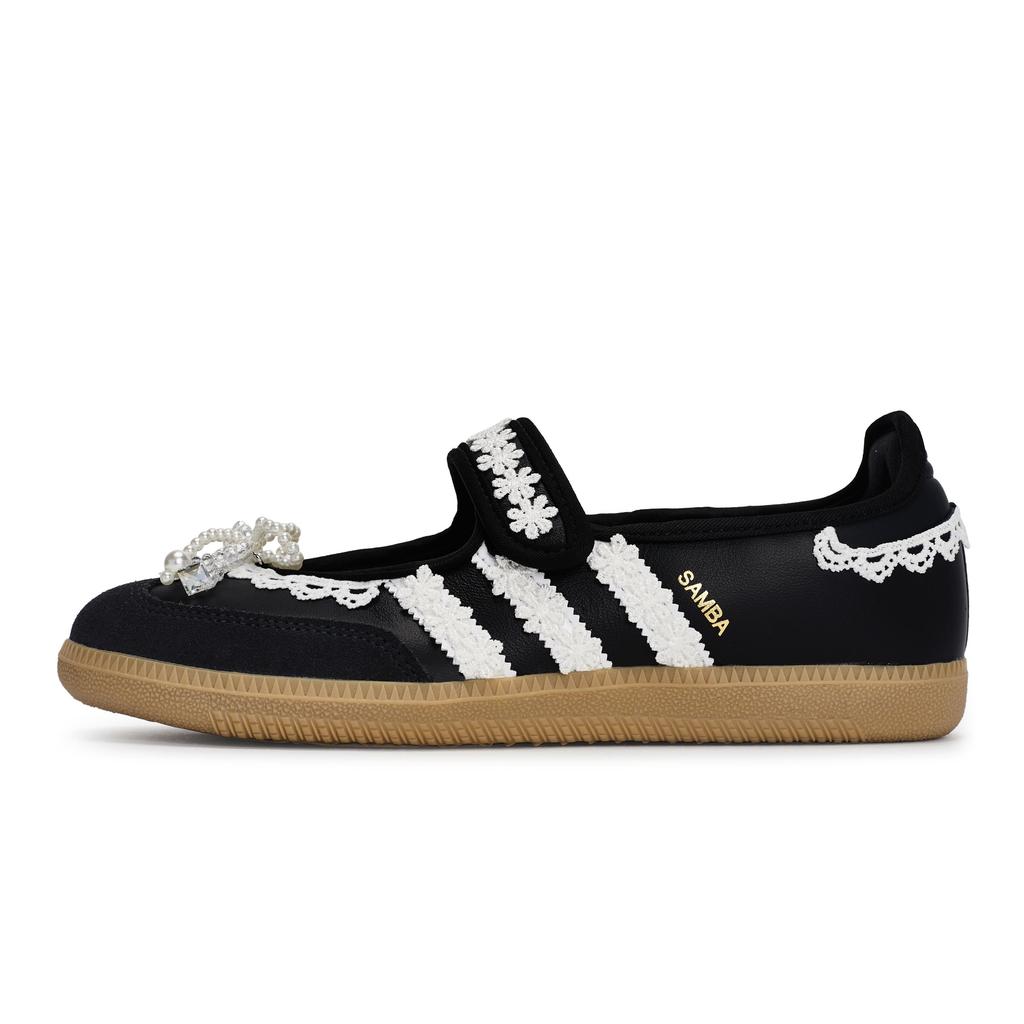 adidas Оригинальные Samba Jane 811 Производство, Объятия Ночи, Специальная Коробка для Обуви Туфли Мэри Джейн Женские Черные Белые JQ6445(Team80-S-BOX)