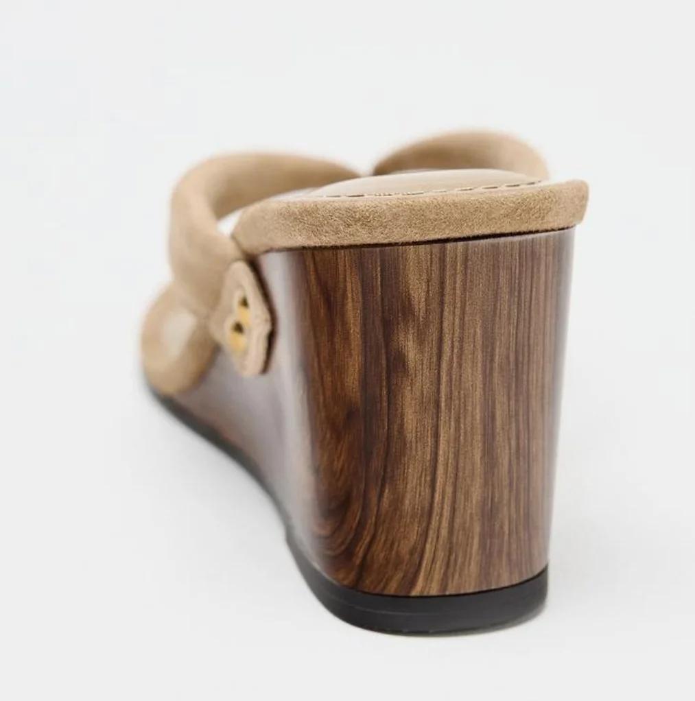 Модные женские шлепанцы с круглым носком-клипсой, на тонком низком каблуке, для улицы, повседневные, сандалии на танкетке, новинка лета 2025, пляжные шлепанцы, женская обувь