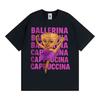 Funny Cute Coffee Ballerina Cappuccino T Shirt Fashion Kawaii Vintage Cartoon T-shirts Men Women Oversized Casual Cotton T-shirt
