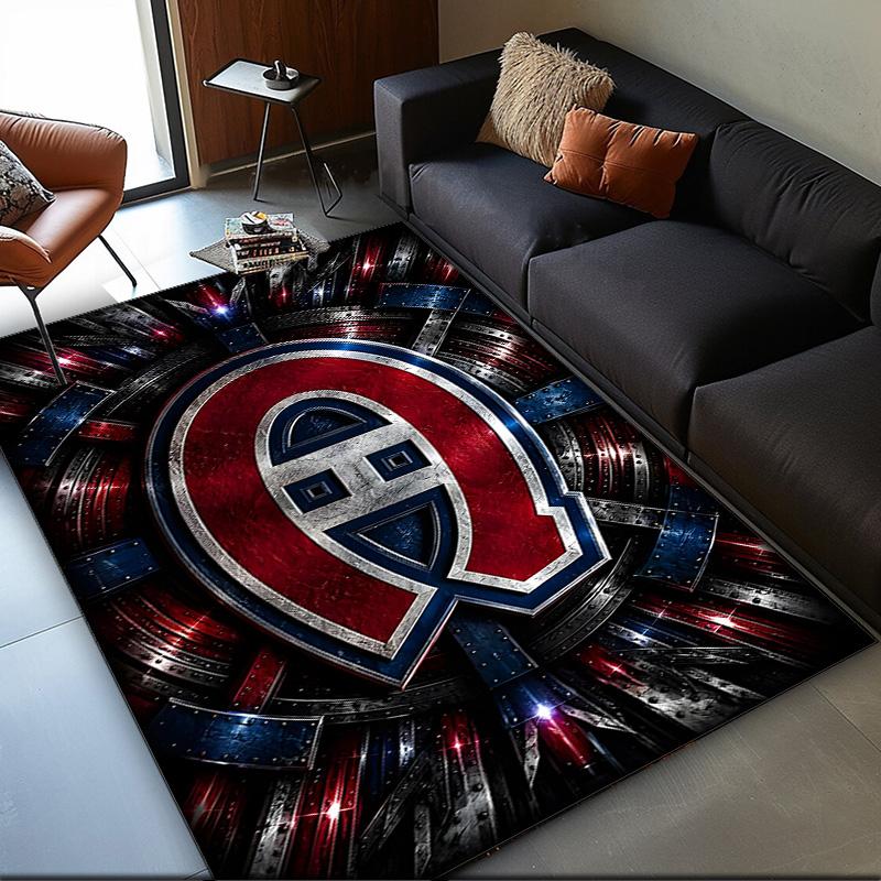 Canadiens Area Rug Suitable for Indoor And Outdoor,Carpets for Playroom, Homes, Offices, Living Rooms,Home Decor,Christmas Fan Gift
