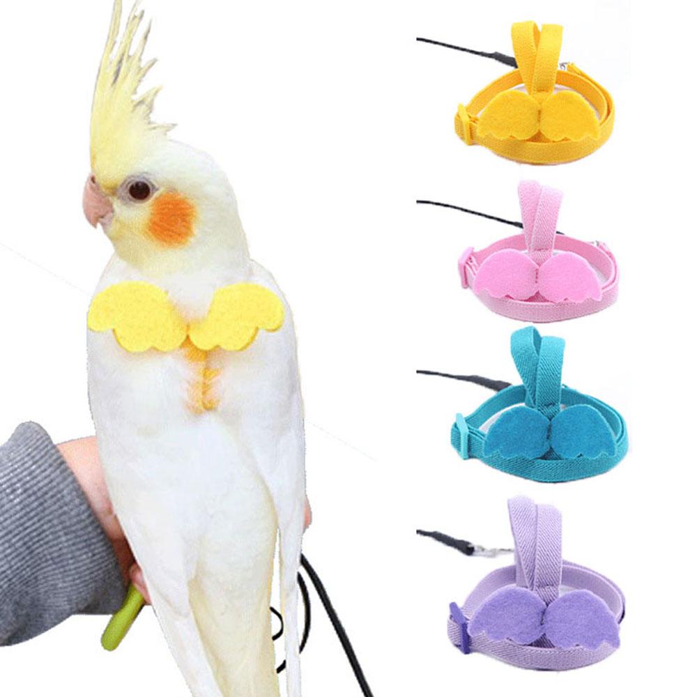 Принадлежности для птиц Тяговый трос для попугая пиона, волнистого попугайчика, для тренировок на улице, шлейка-поводок для домашней птицы