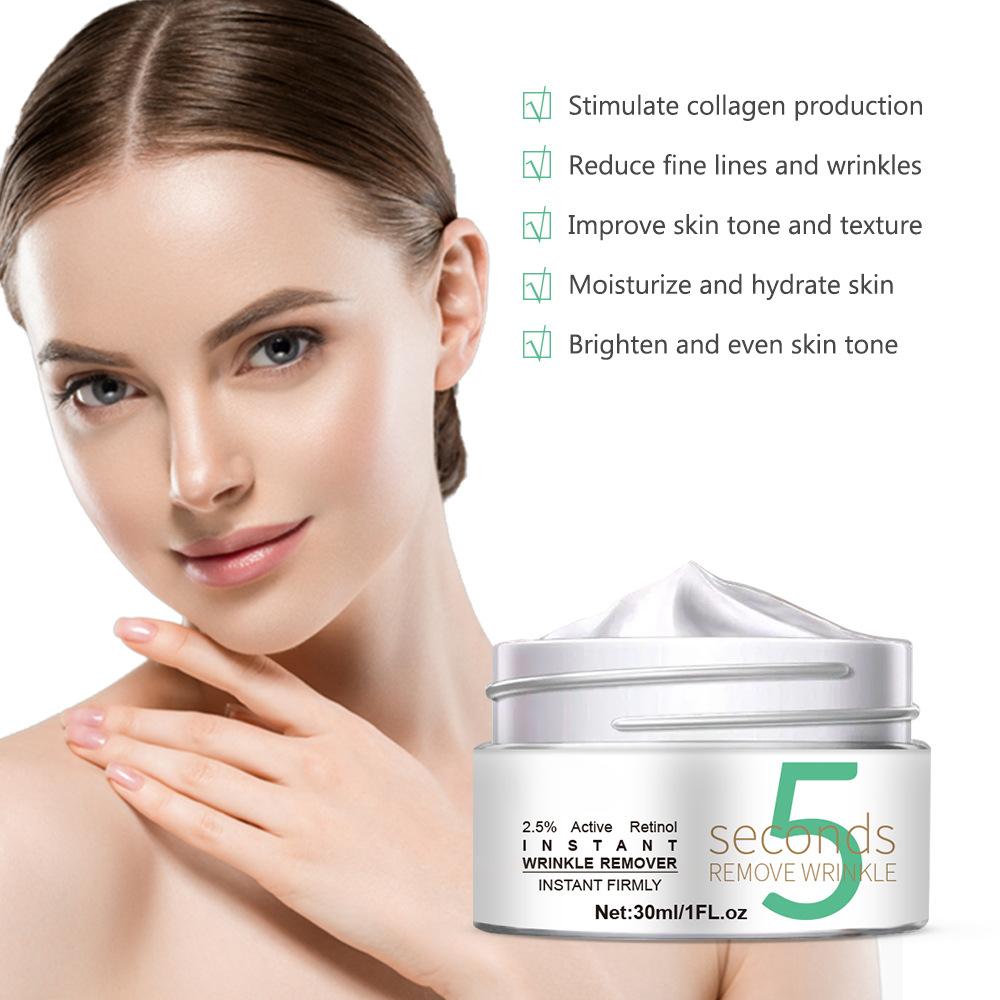 5 секунд для удаления морщин, мгновенный антивозрастной крем для лица, подтягивающий, укрепляющий кожу