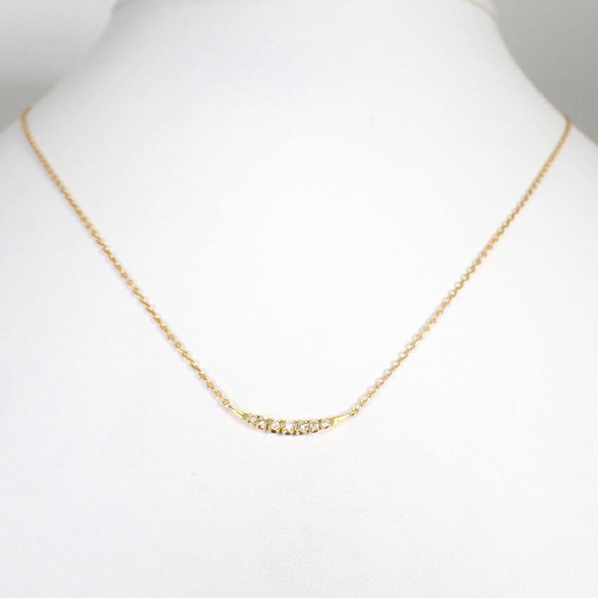 [Использовано] бриллиантовое колье agete K18YG /g424-34