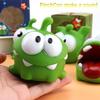1 Pcs Kawaii Cut Rope Big Eyed Frog Doll Plaything Plush Animal Pinch  Vocalization Pvc Green Bean Frog Children'S Toys Christmas Present