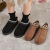 Women's Wool Slippers Warm Platform Wool Low-top Snow Boots Slippers Women's Outdoor Anti-Slip Boots Shoes for Women