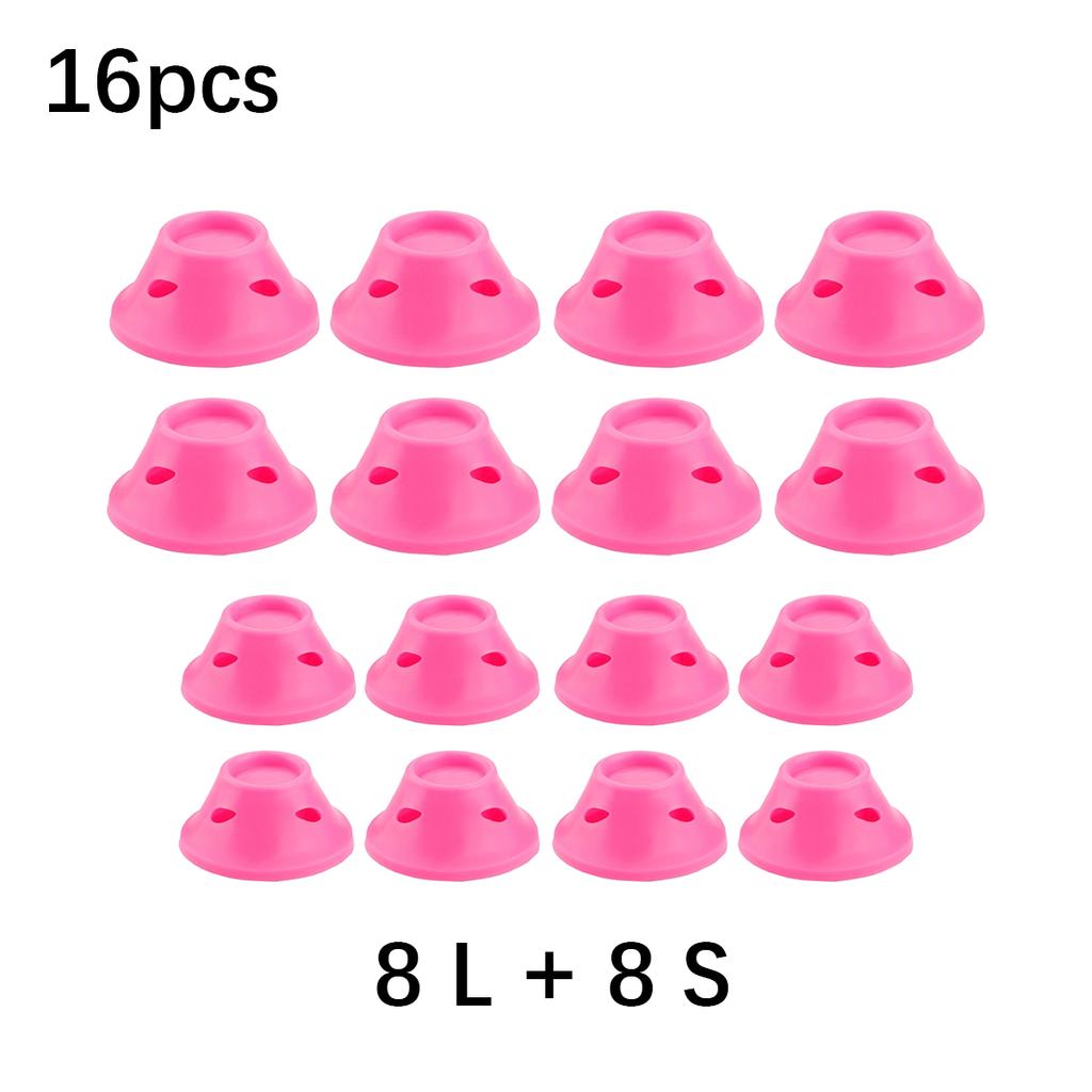 8/16 PCS Heatless Silicone Hair Rollers – Mushroom-Shaped Overnight Curlers for Sleep, No-Damage DIY Wave & Curl Set