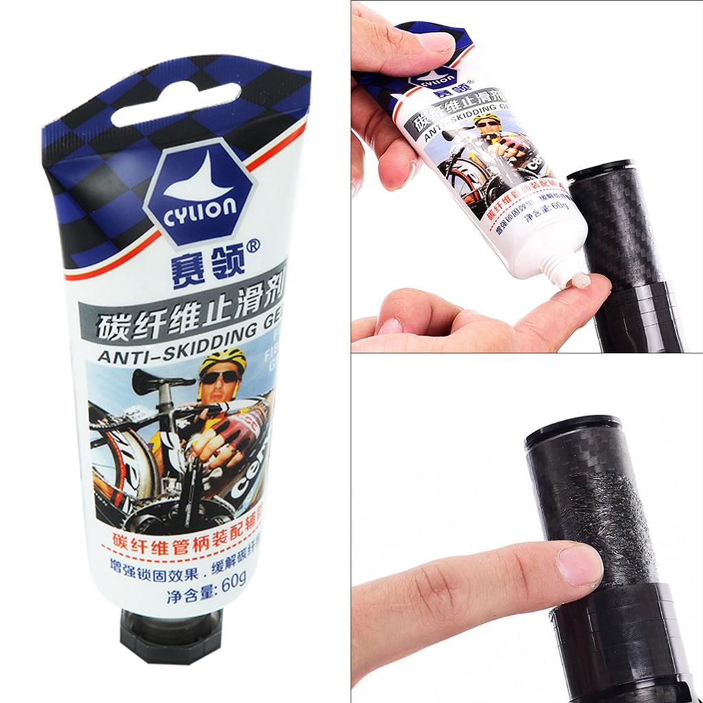 Carbon Fiber Anti Slip Agent 60g MTB Road Bike Seat Tube Front Fork Stem Grease Bicycle Stem Handlebar Snti-slip Agent