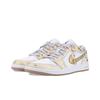 Jordan Air Jordan 1 Apollo, Бог Солнца Амортизация Нескользящая Низкие Винтажные Баскетбольные Кроссовки Унисекс Белый Золотой 553558-146(Team724-)