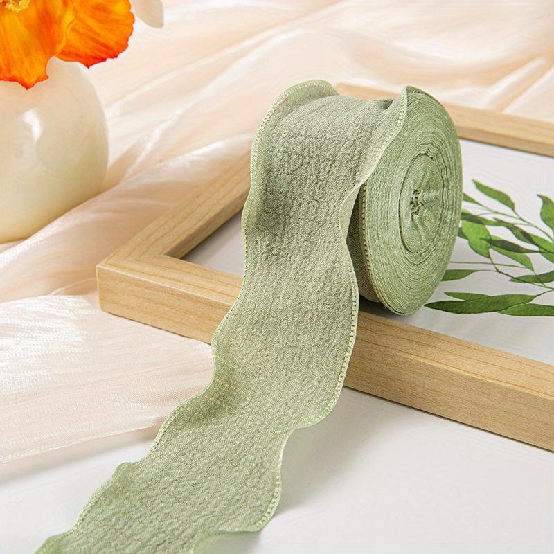 1 шт. Кружевная плиссированная лента для DIY, букеты для торта, цветы, пряжа «рыбий хвост», упаковка, льняная волнистая кружевная лента