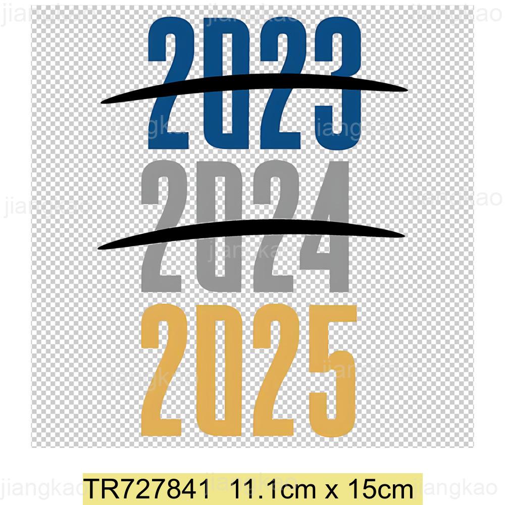 Новогодний патч 2025 для одежды Термопереводки для футболки Наклейка для DIY Привет 2025 Новогодний патч Наклейка для термопереноса
