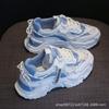 Sneakers Women's Spring 2025 Running Breathable Thin Versatile Casual Shoes Thick-soled Heightening Dad Shoes Net Trendy Shoes