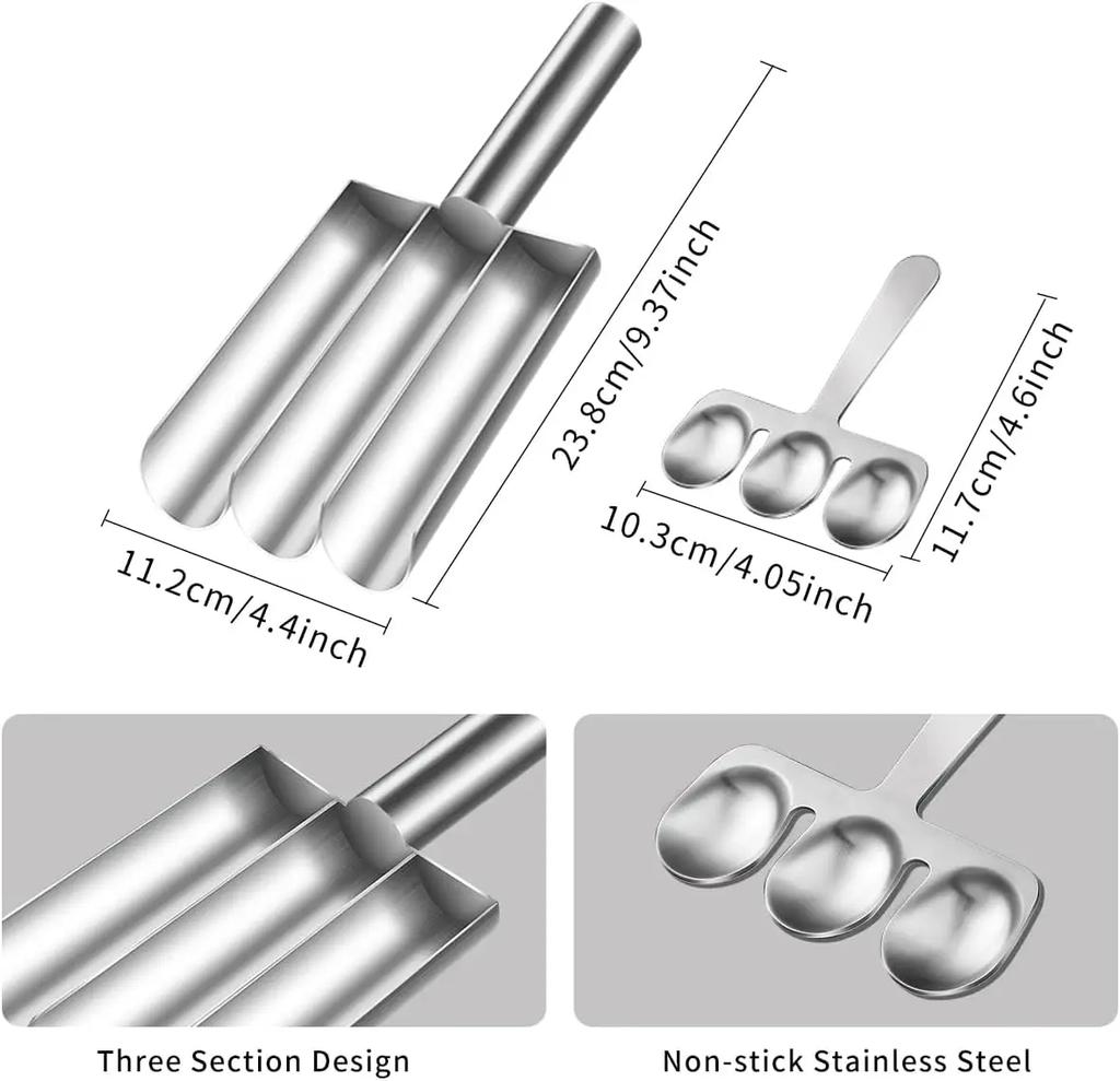 304 Нержавеющая сталь Ложка для фрикаделек Фрикаделькоделатель Форма для фрикаделек Форма для шариков Рыбные шарики Форма для фрикаделек Слайдер из креветок Форма для крокетов Инструмент