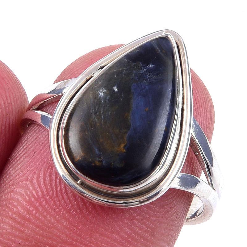Natural Pietersite Gemstone Handmade 925 Solid Sterling Silver Ring Size 7 G1T12