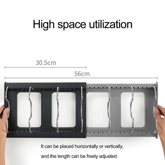 Многофункциональный органайзер для кухонных кастрюль и сковородок, подставка для посуды из нержавеющей стали, тарелка с крышкой, тарелка, чаша, выдвижная полка для хранения, кастрюли для ужина, разделочная доска