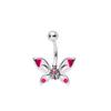 Punk Halloween Stainless Steel Belly Button Ring For Women Girl Personalized Bat Ghost Skeleton Navel Ring Body Piercing Jewelry