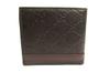 Authentic GUCCI Guccissima Dark Brown Leather Bifold Wallet Compact Wallet #a974  Pre-owned