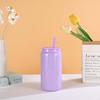 Thermos Cup High Appearance Level Mason Jar Straw Water Cup Simple Thermal Insulation Cold Color Cans