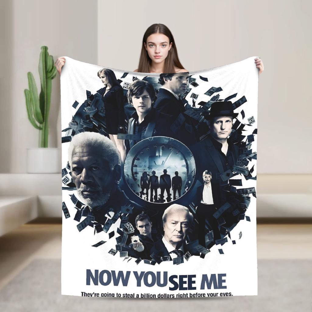Warm Blanket Picnic Now You See Me 3 Movie Throw Blanket Flannel Bedspread For Outdoor Novelty Sofa Bed Cover