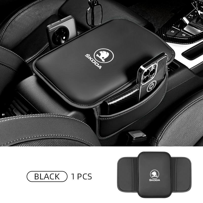 BAUL3 Car Armrest Box Mat Stowing Tidying Cushion Protective Pad For Skoda Fibia 2 Superb Octavia 2 MK2 FL A5 2009 2010 Accessories