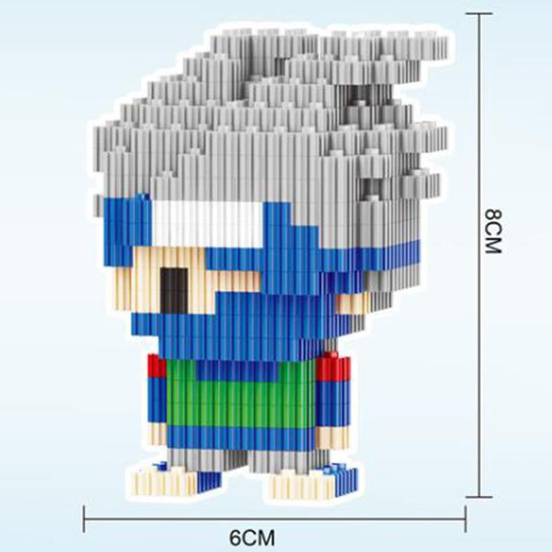 Наруто Алмазные блоки Строительный блок Мультяшный воин Спортивный костюм Аниме демон Лиса Тыква Ниндзюцу Детские игрушки для мальчика Модель