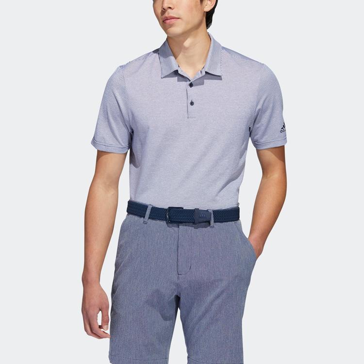 Adidas Рубашка поло в полоску Ottoman, мужская рубашка поло, темно-синяя HR9072