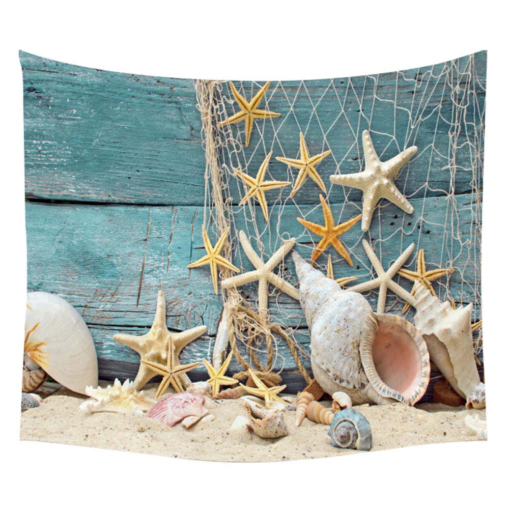 Солнце, море, гобелен, океан, пляж, стена, вода, пейзаж, украшение для пляжа, голубое облако, синее матовое одеяло, полиэфирный гобелен